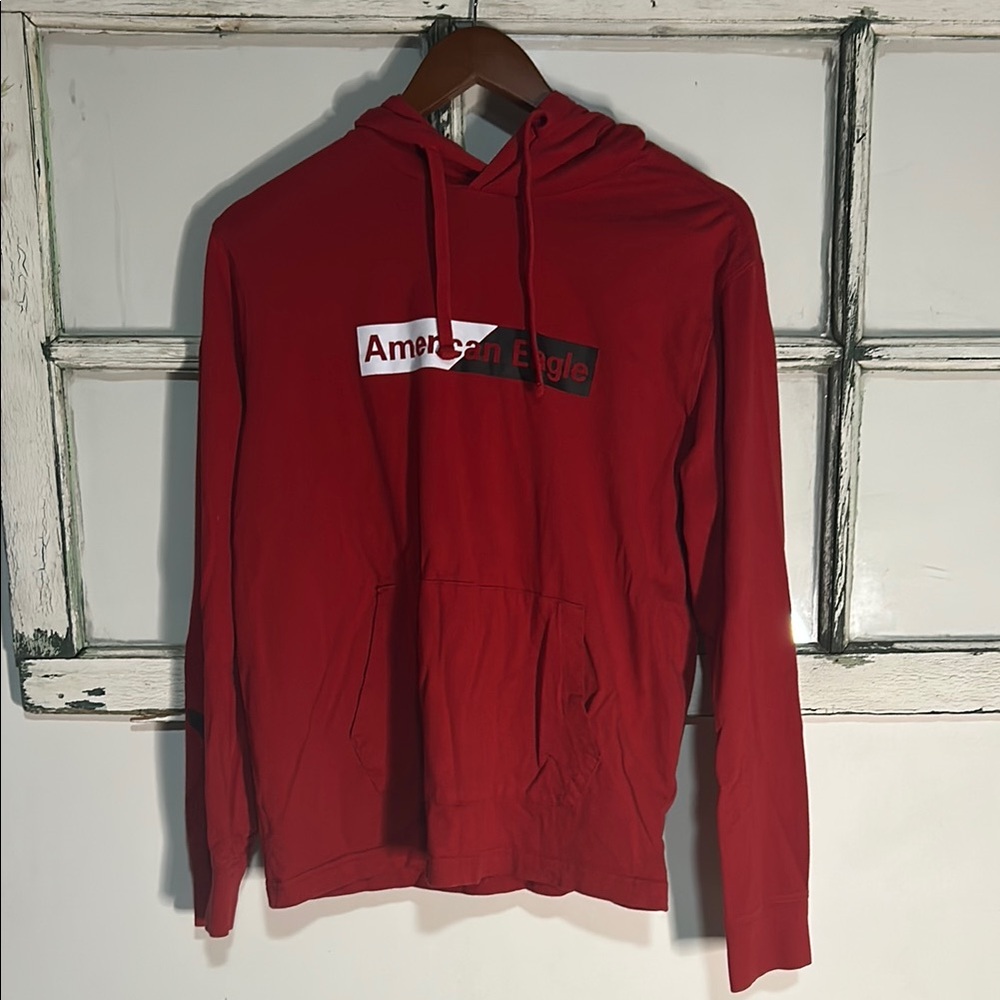 American Eagle Outfitters Red Pullover Hoodie